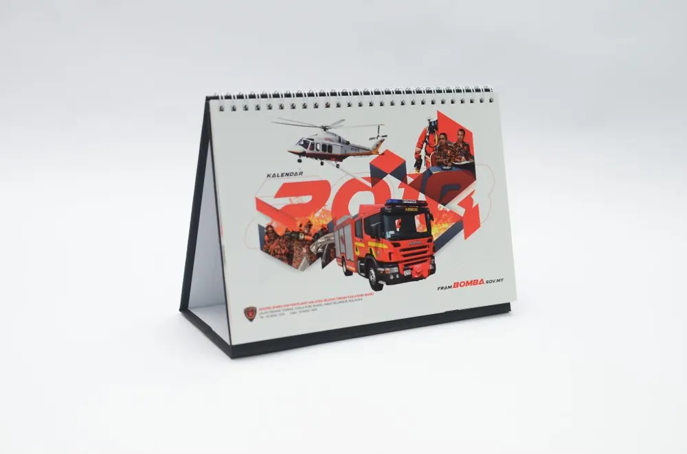Desk calendar: Printed desk calendar